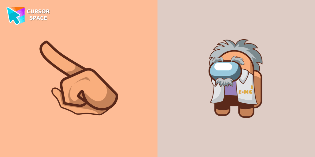 Among Us Albert Einstein cursor pack