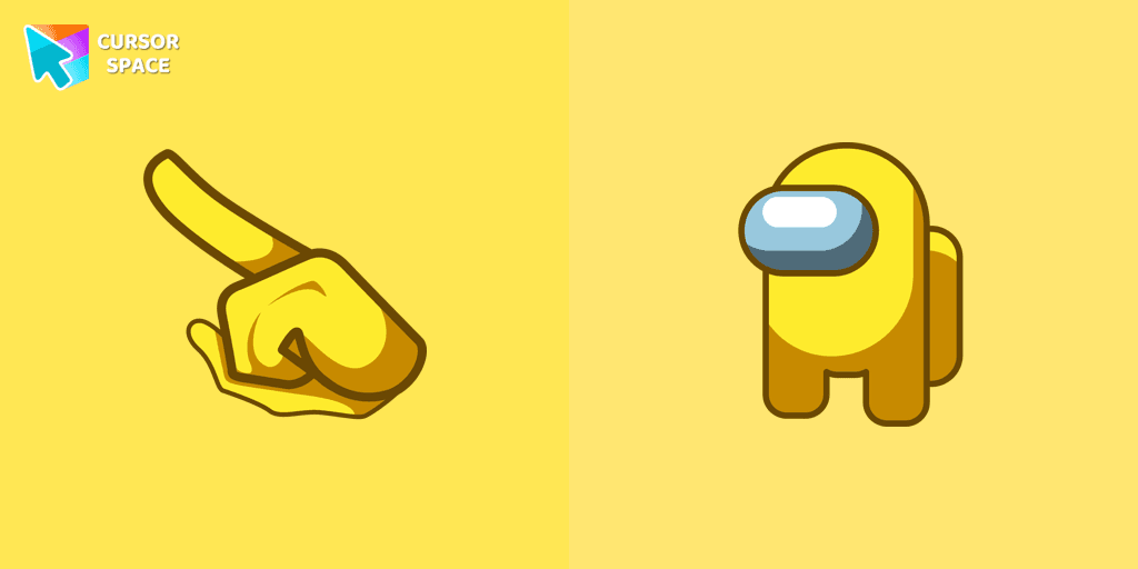 Among Us Yellow Character cursor pack