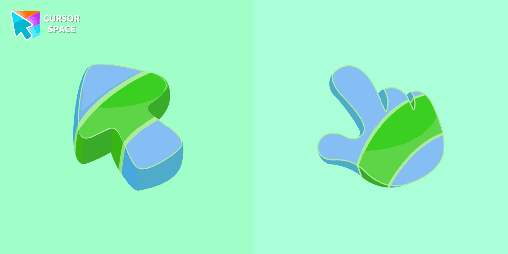 Blue Abstract Texture cursor pack