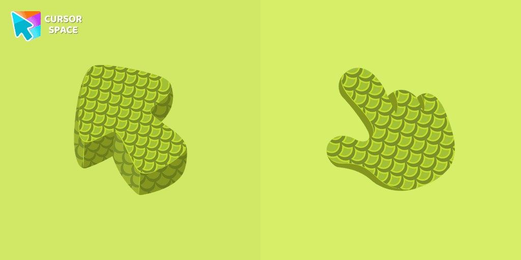 Green Scales Texture cursor pack
