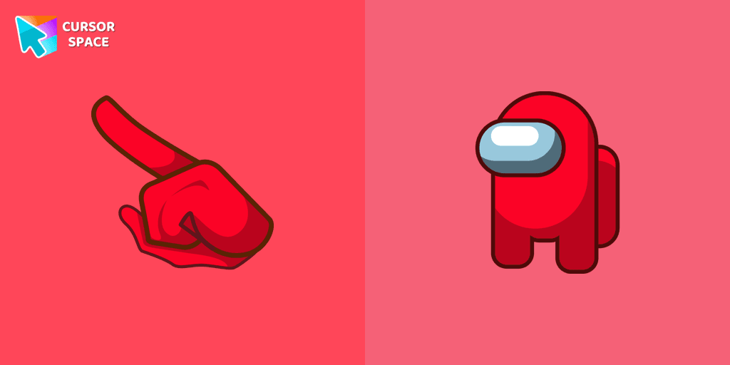 Among Us Red Character cursor