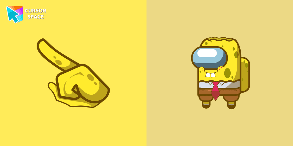 Among Us Spongebob Character cursor